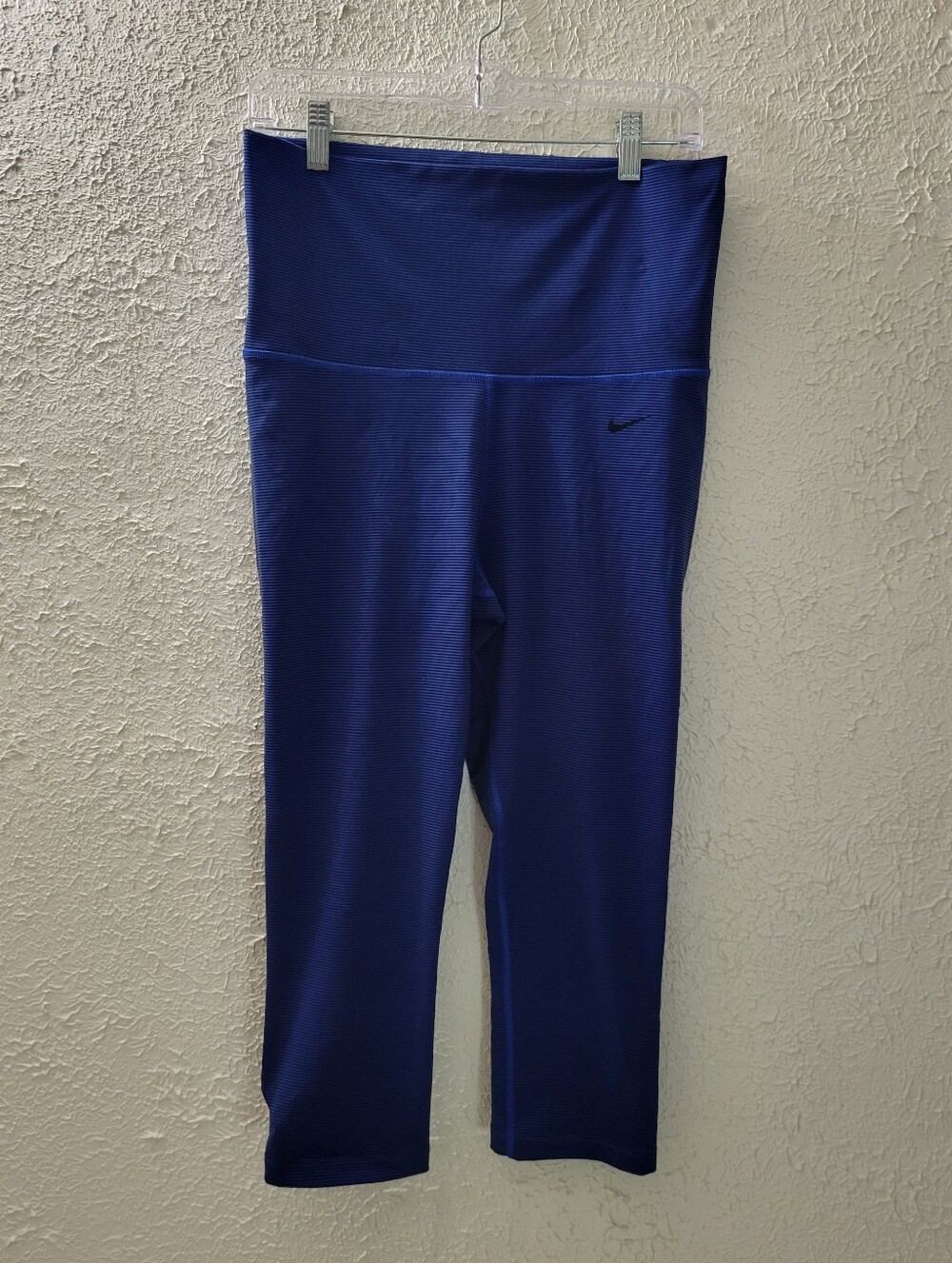 Nike Sz M Dri-Fit Leggings Womens Blue Seamless Workout Yoga Pants